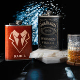 Best gift for Brother|rakhi|Customize Leather Hip Flask | Gift For Men | Gift For brother | Gift For him - BBD GIFTS